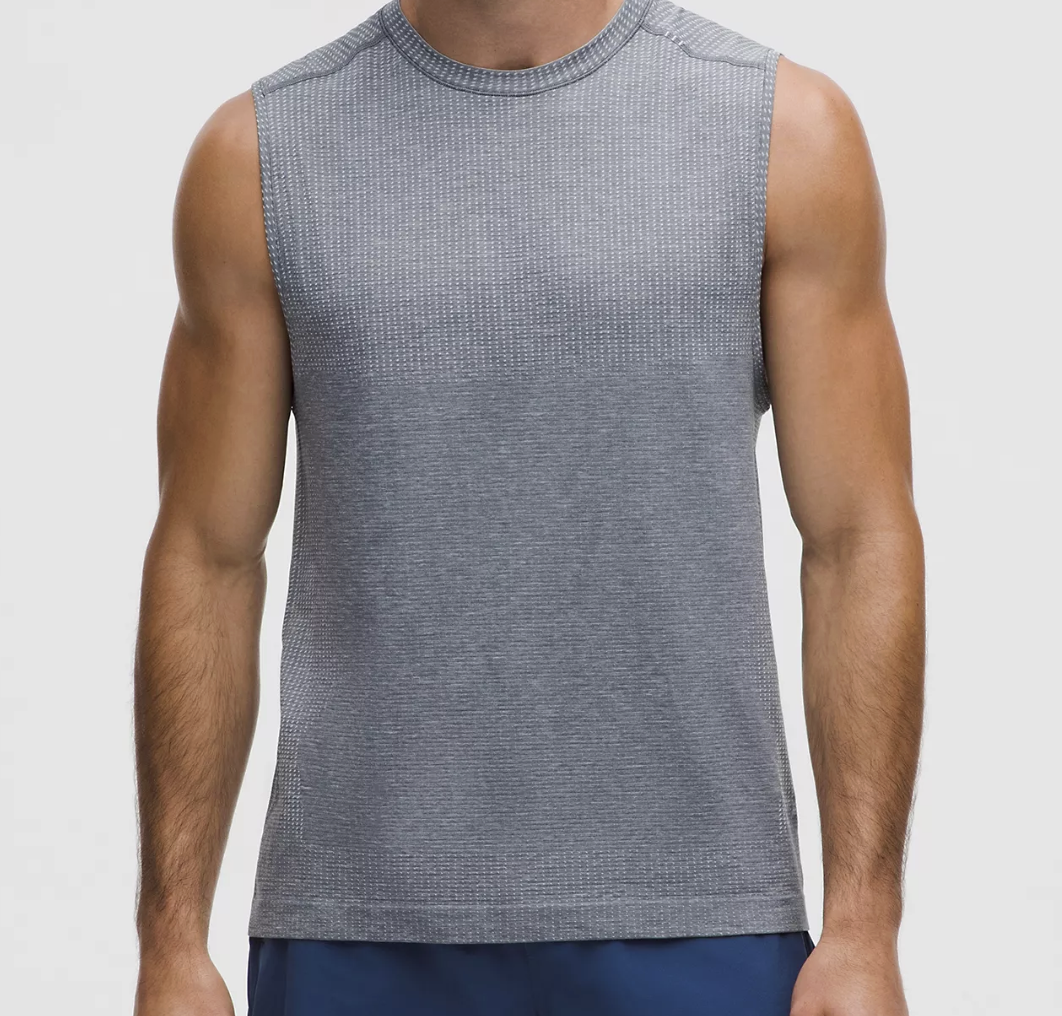The Metal Vent Tech Sleeveless Shirt in vapor/solar grey