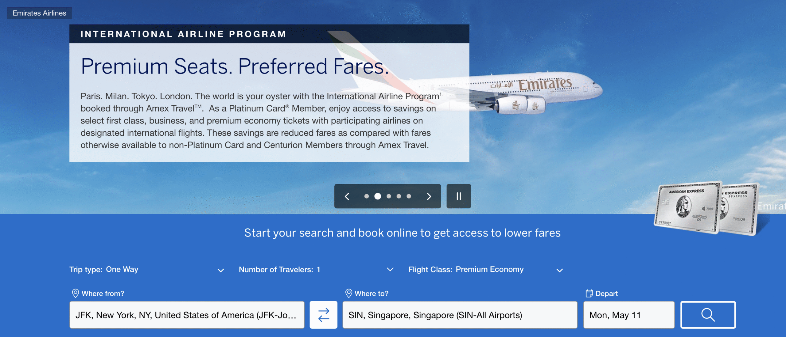 A screenshot of the IAP booking portal