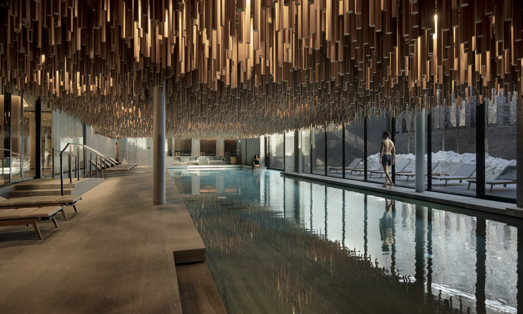 The indoor pool at the Six Senses-Crans Montana