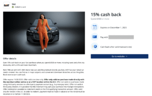 15% cash back at Sixt