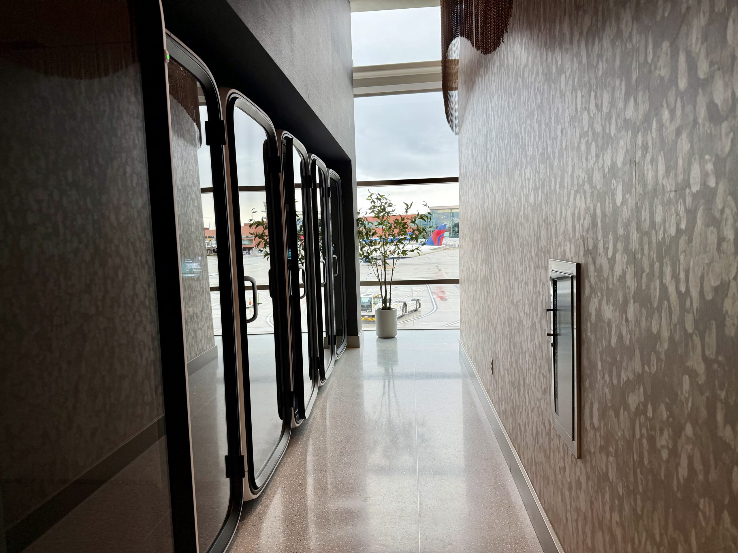 Delta Sky Club SLC Concourse B phone booths.