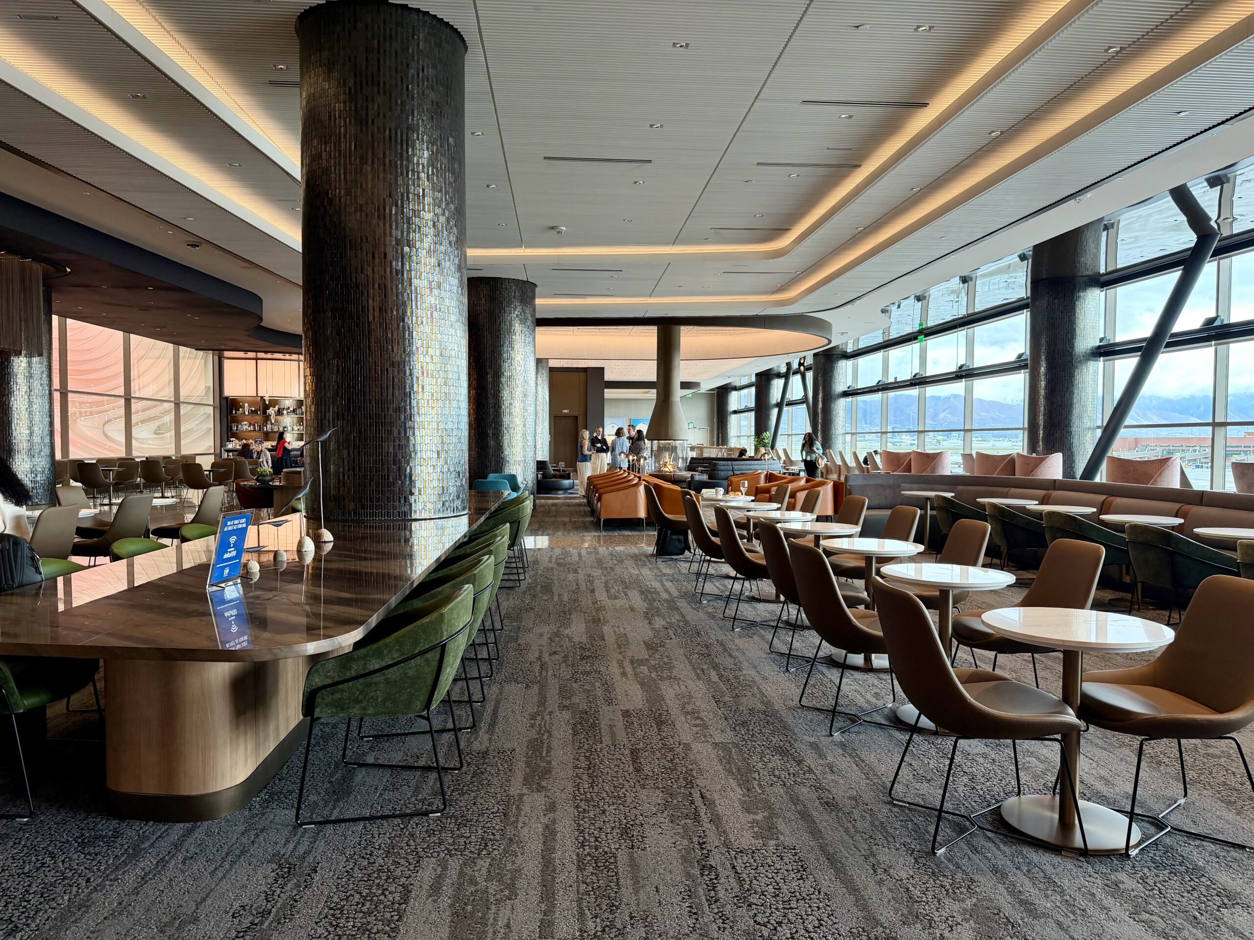 Delta Sky Club SLC Concourse B seating.