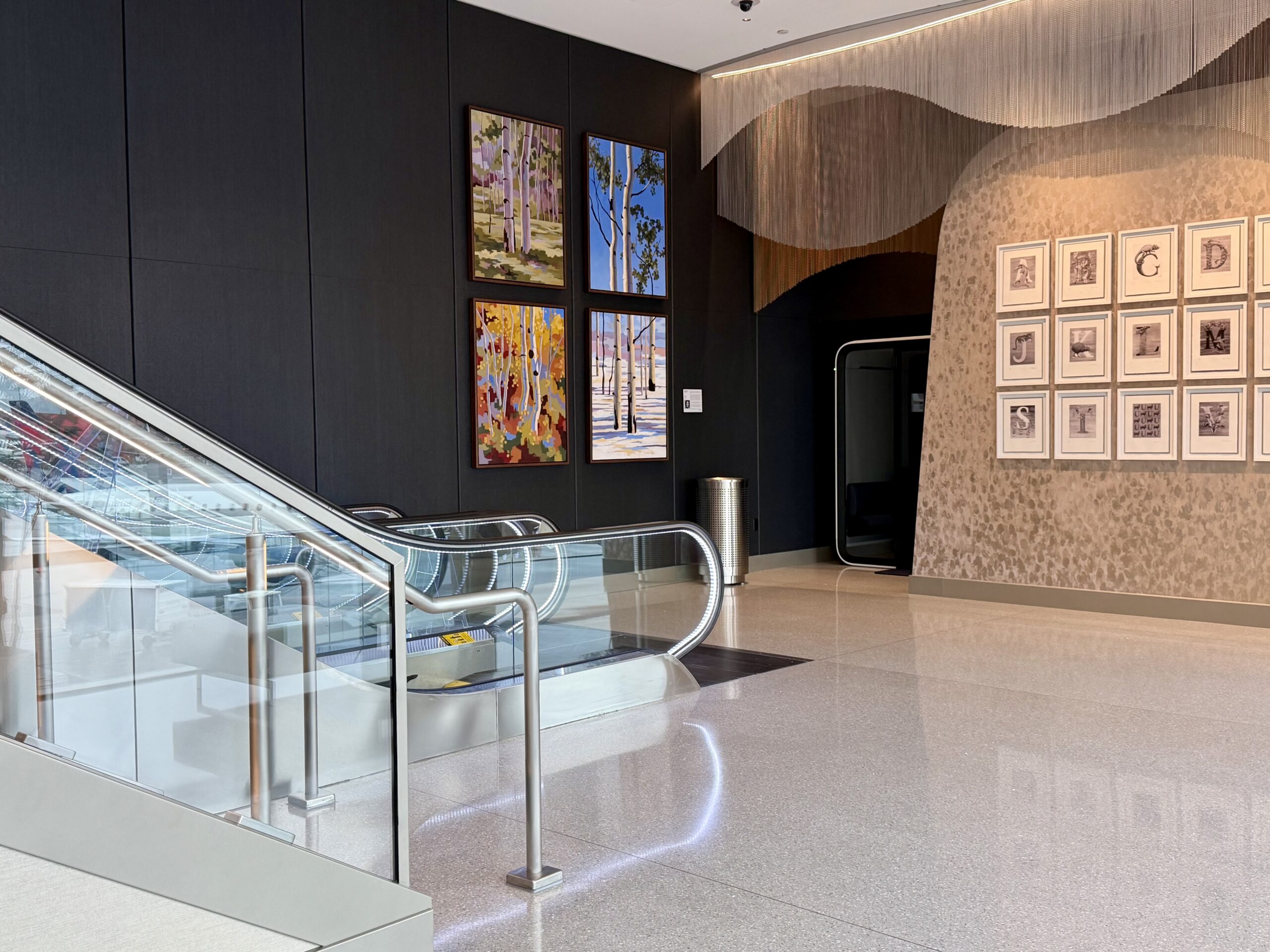 Delta Sky Club SLC Concourse B entry artwork.