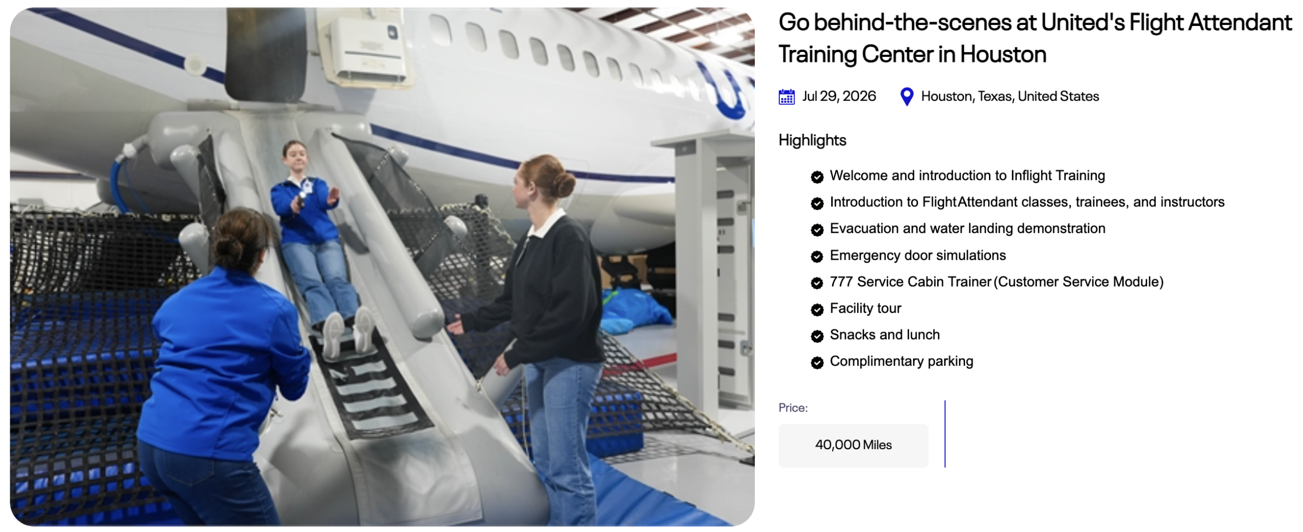Screenshot of United Airlines Uniquely United experience.
