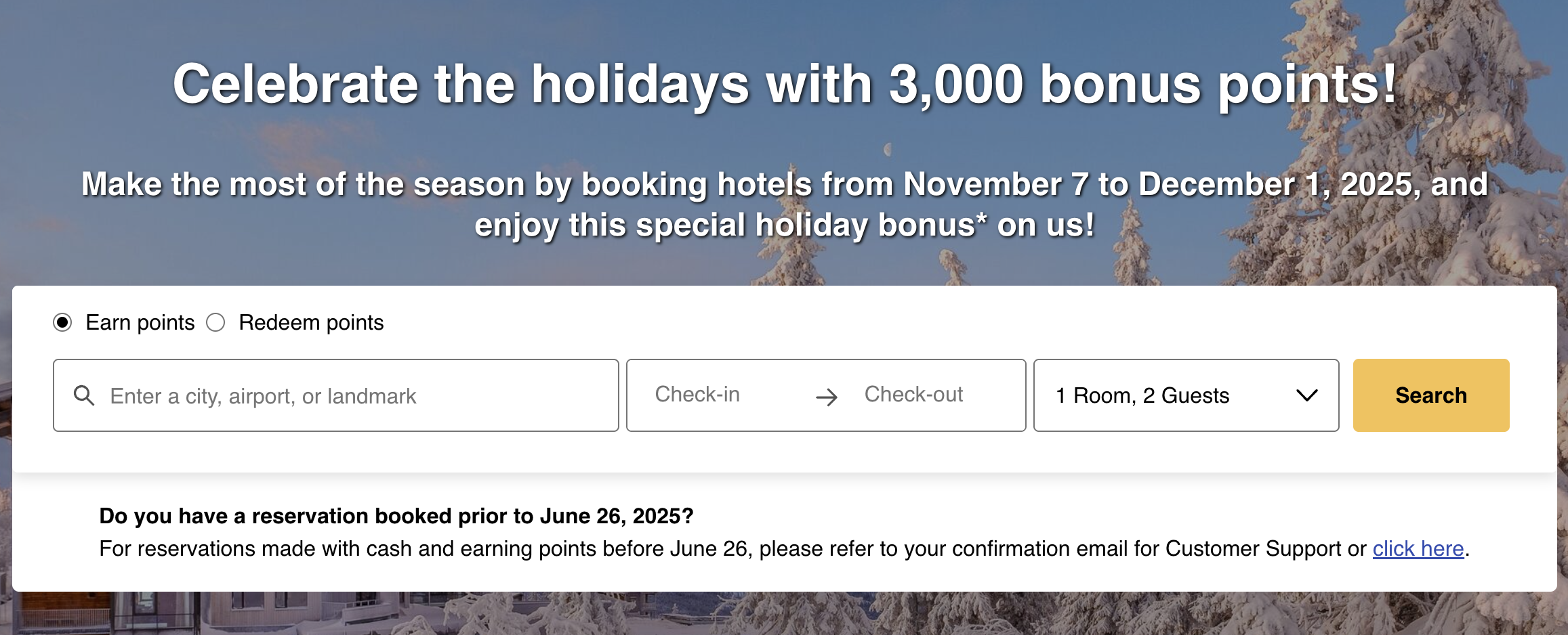 Southwest Hotels bonus points offer.