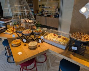 Food in the club lounge at the Hyatt Centric Malta
