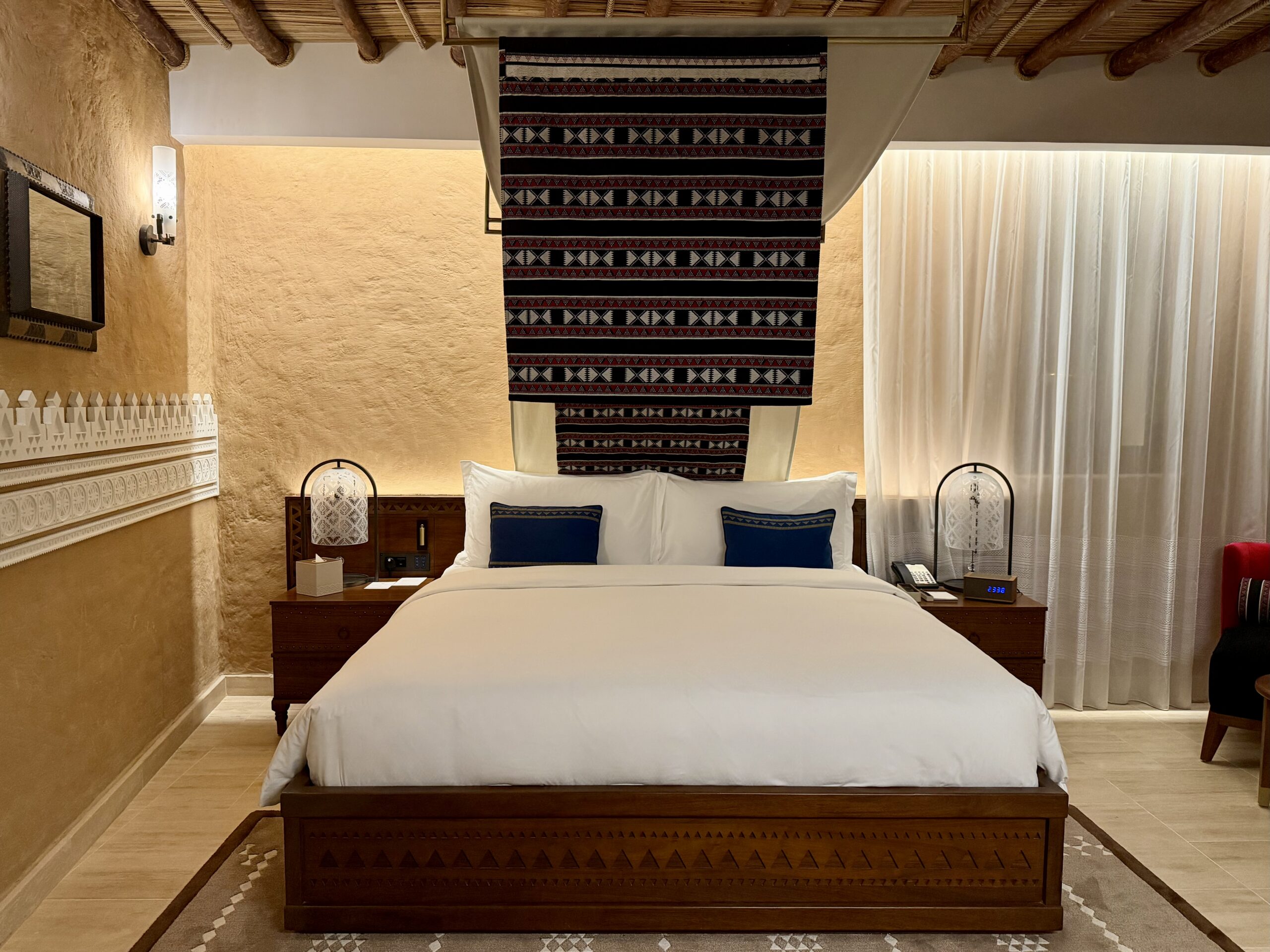 Bab Samhan Hotel luxury suite bedroom.