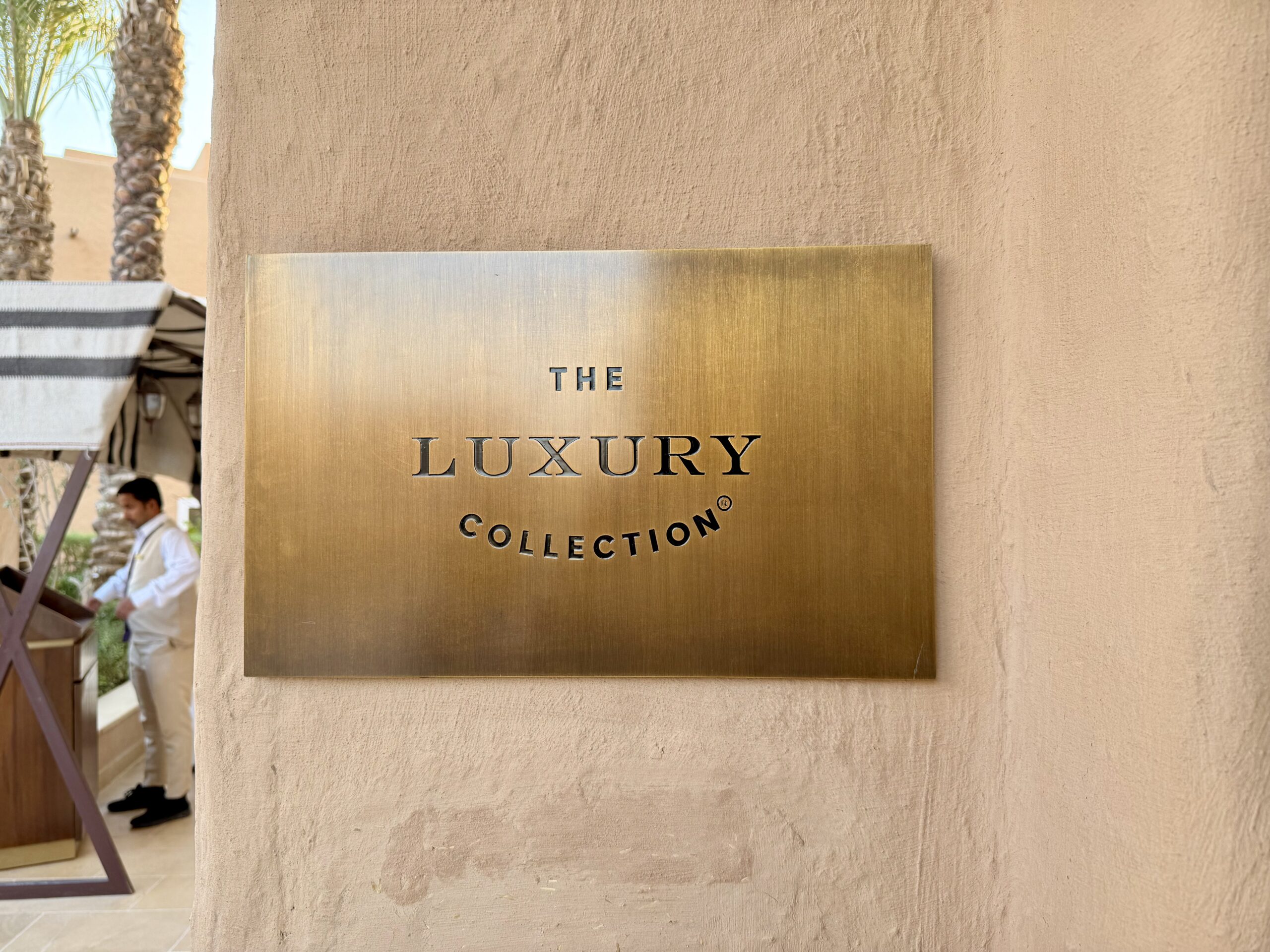 Marriott Luxury Collection signage outside the Bab Samhan Hotel