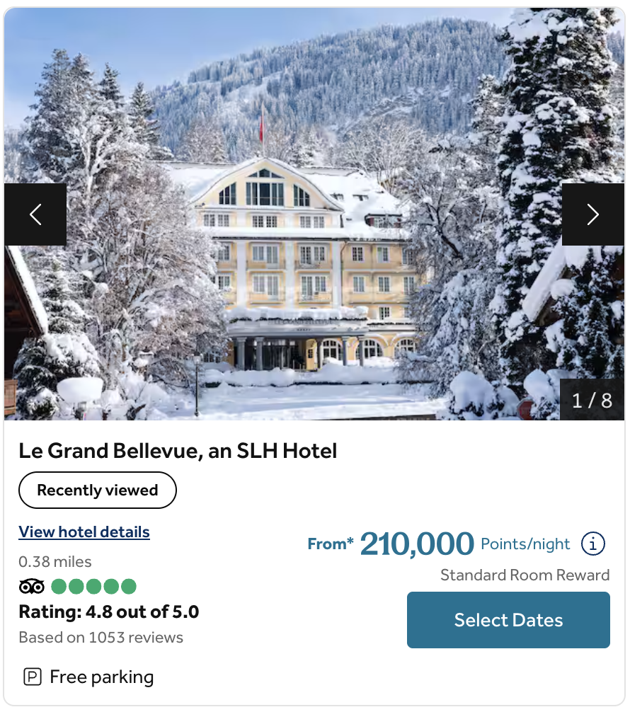 Le Grand Bellevue award rates.