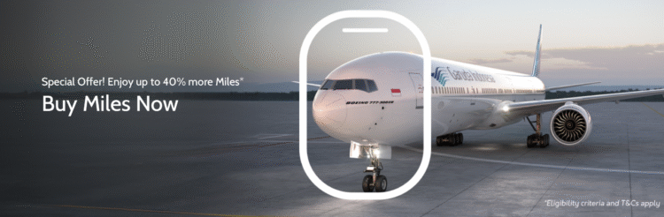 Garuda Indonesia buy miles promo banner.