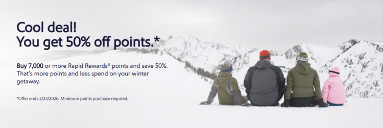 Southwest buy points promo banner