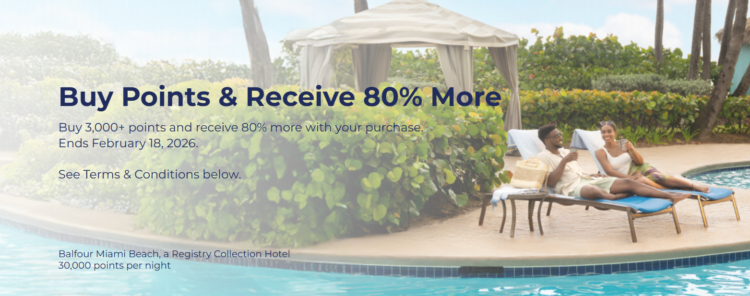 Banner image for Wyndham members to buy points with an 80% bonus