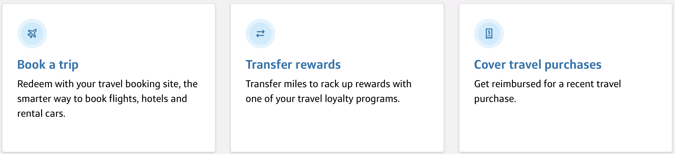Capital One travel rewards dash board.