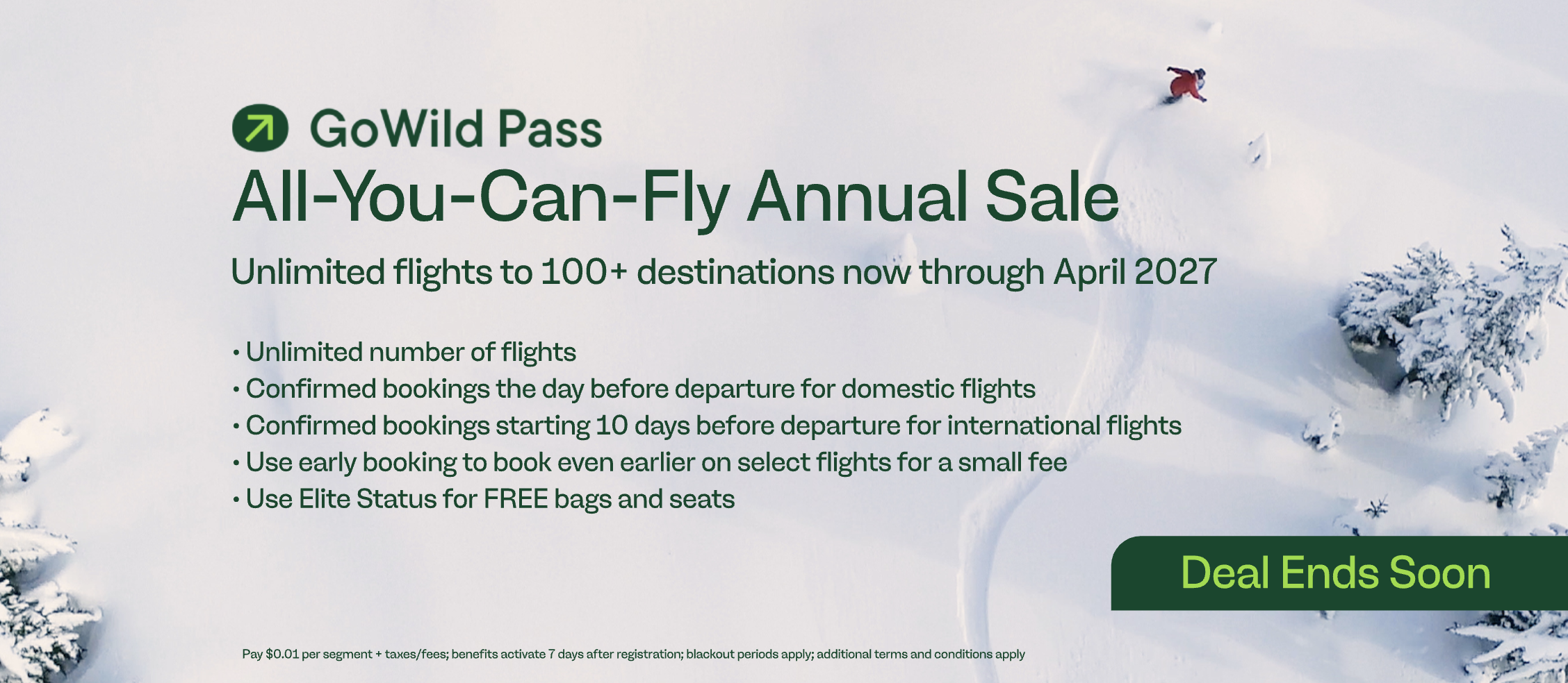 Frontier GoWild Annual Sale Banner