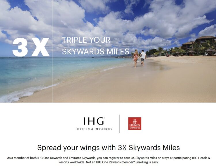 IHG 3X Skywards Miles November 2025 Promotion