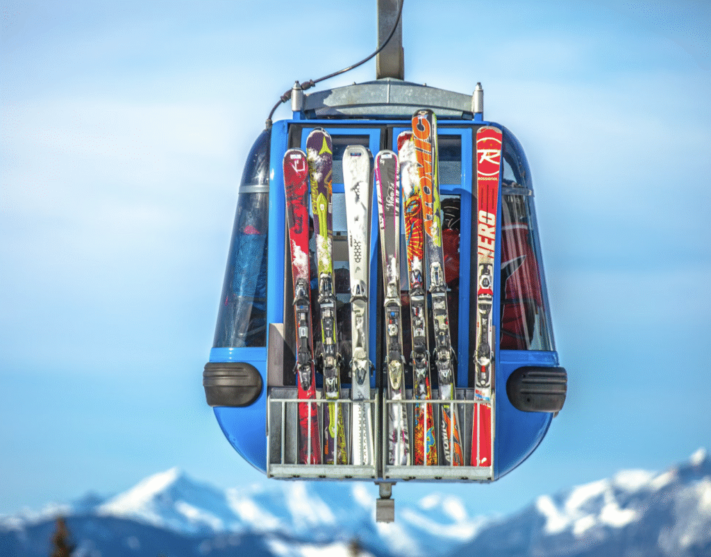 Ski gear can add up quickly when traveling.