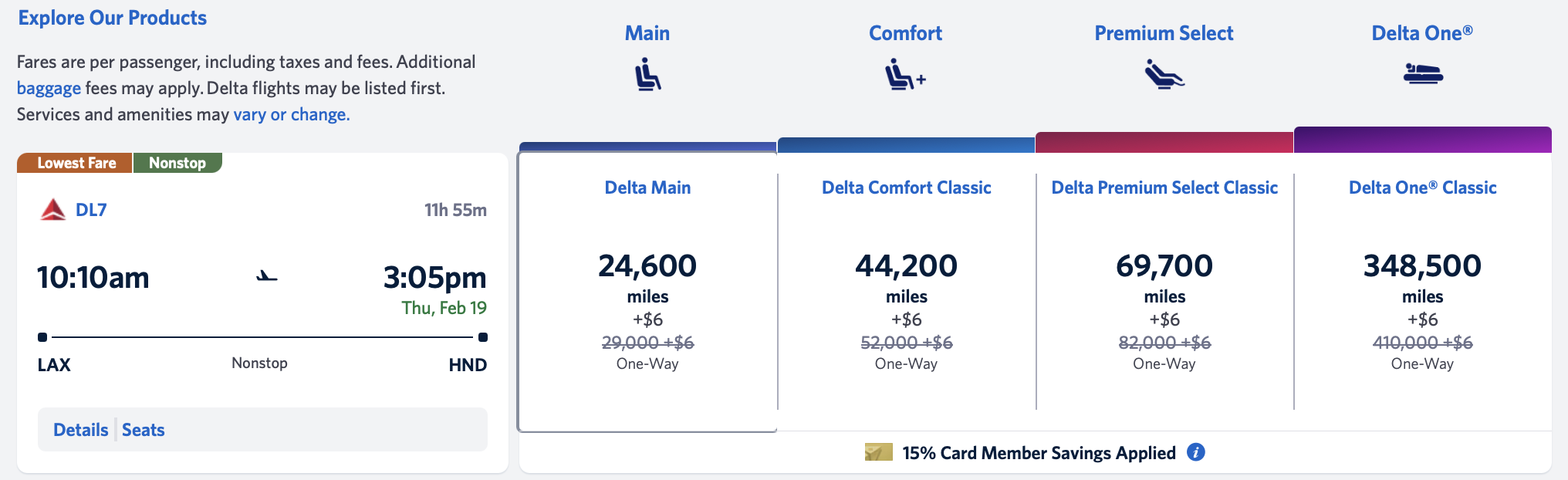 LAX-HND for 24,600 SkyMiles