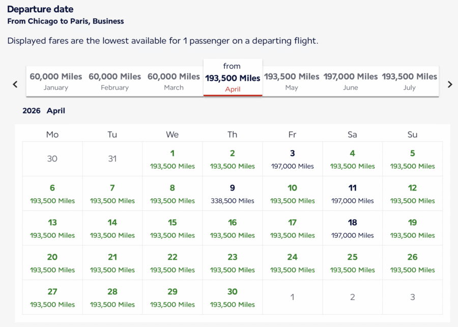 Chicago (ORD) to Paris (CDG) without status.