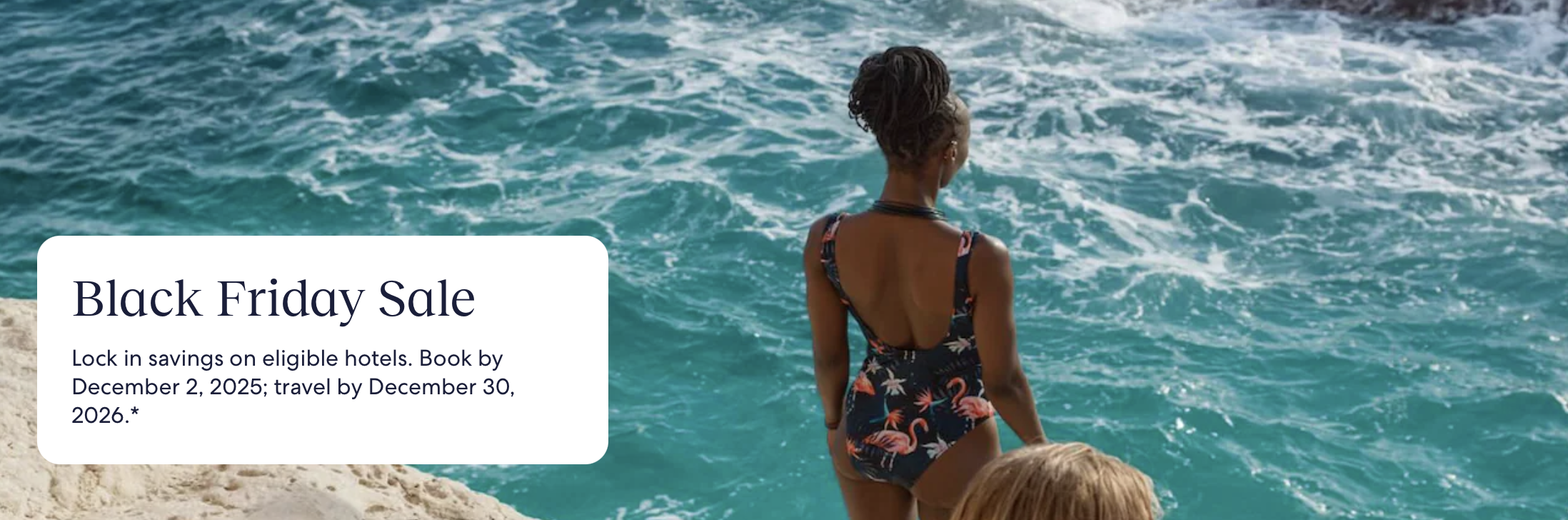 A screenshot of the Expedia Black Friday promo banner