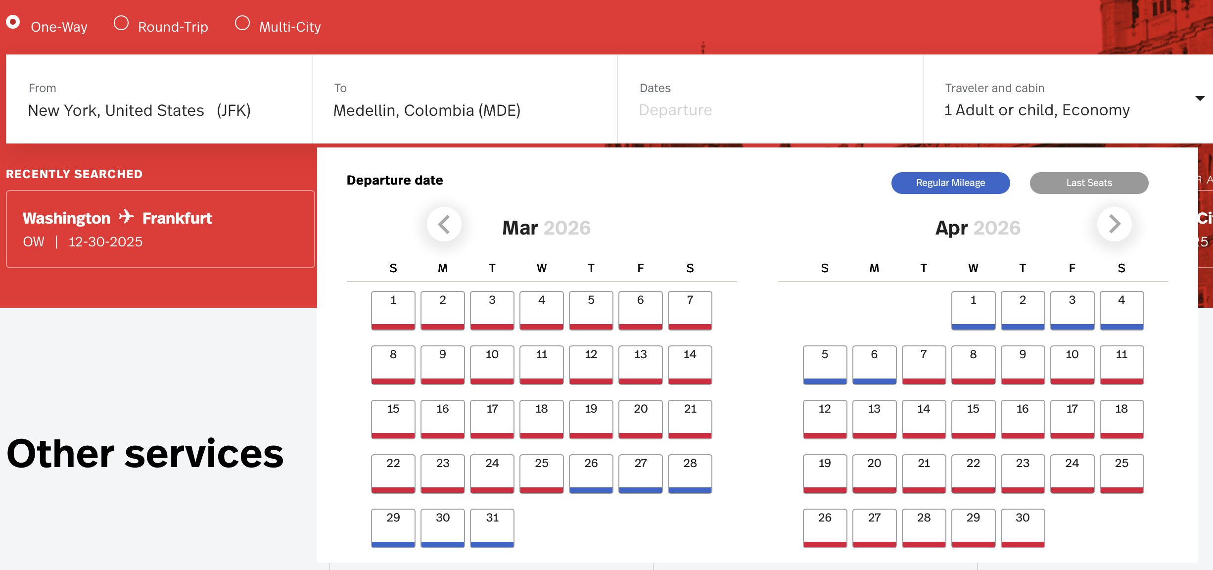 Screenshot of a Black Friday award search from JFK to MDE using LifeMiles