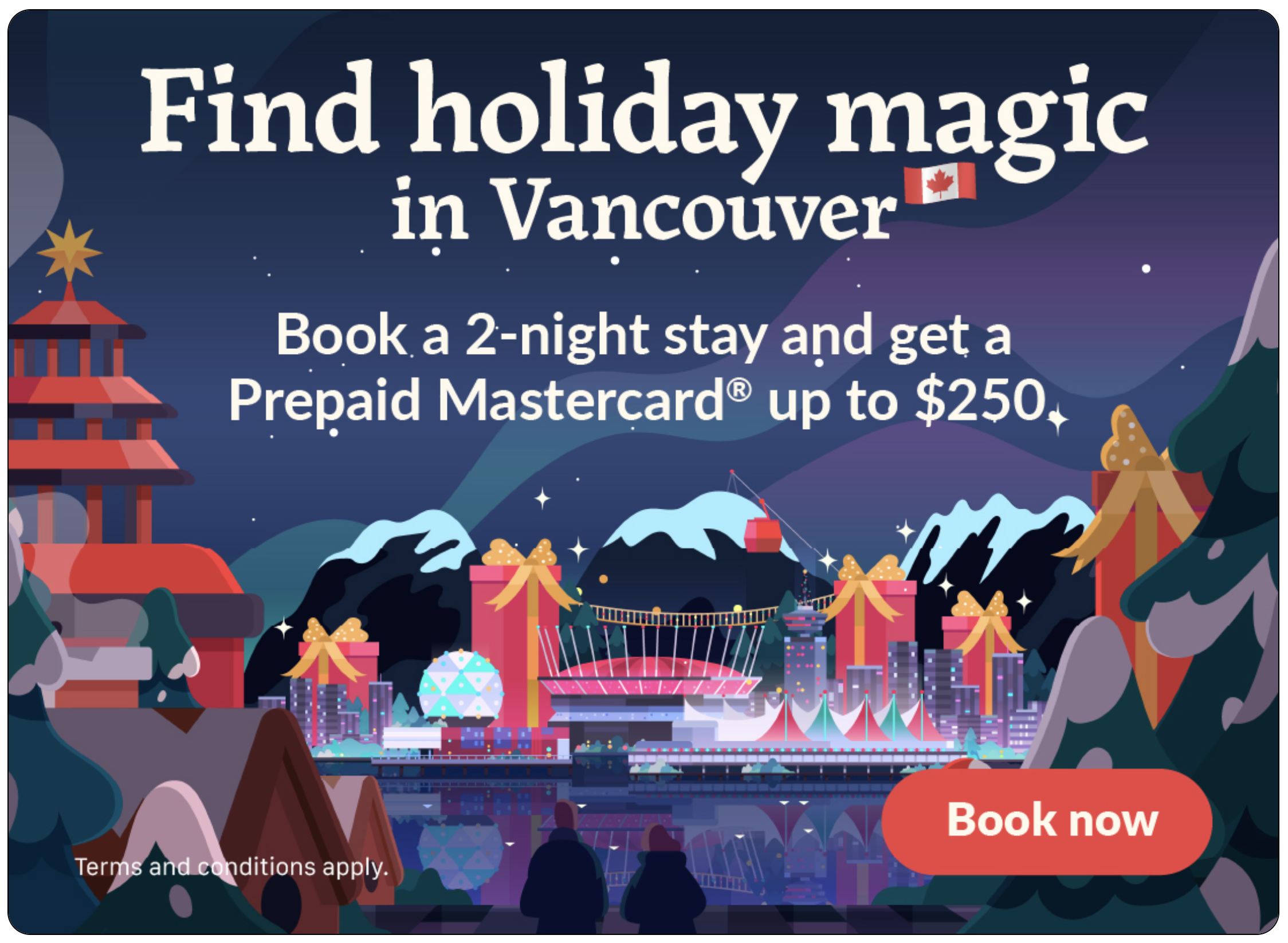 StayVancouverHotels Mastercard promo banner.