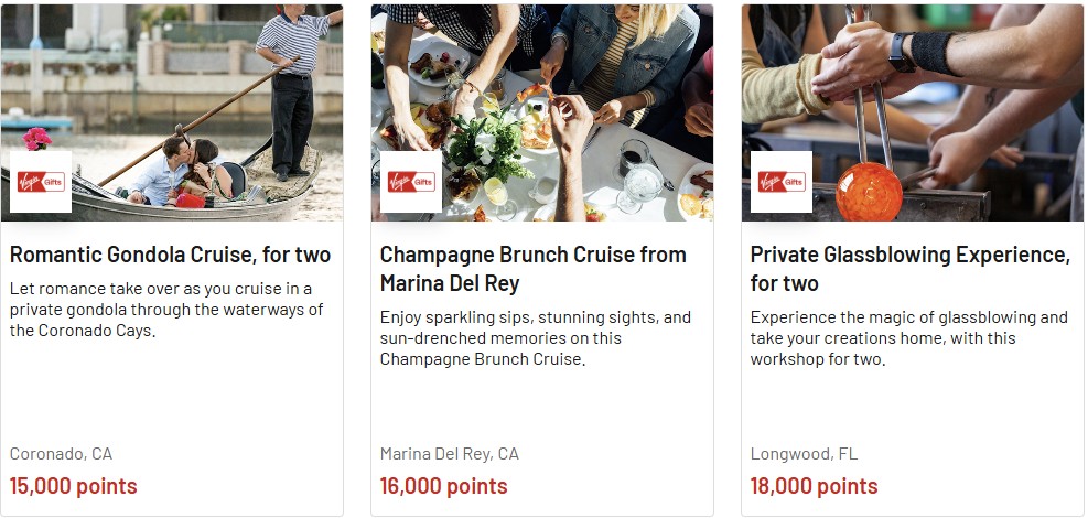 Virgin Experiences Examples November 2025
