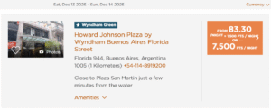 Howard Johnson Wyndham redemption in Buenos Aires