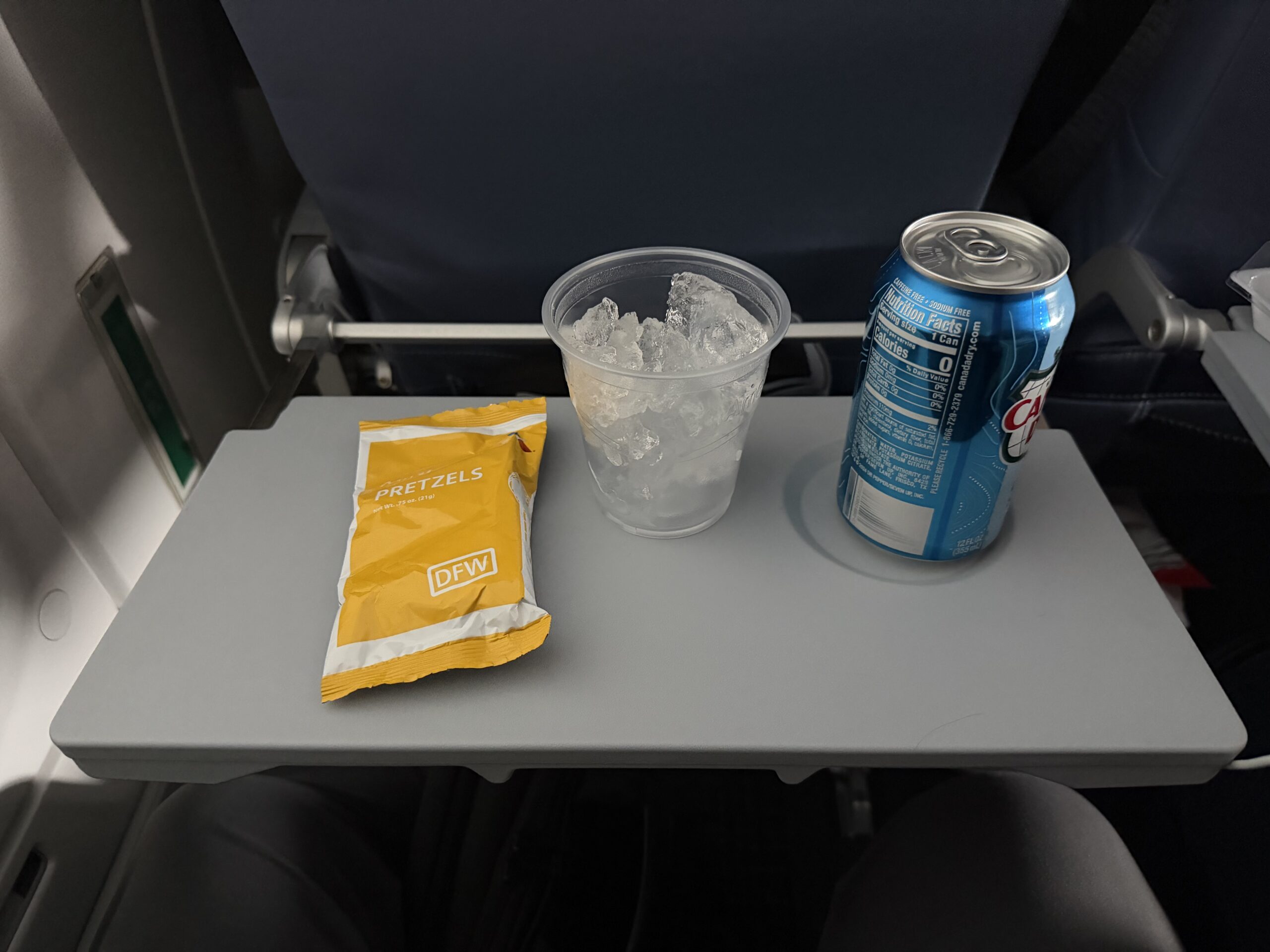American Airlines A321XLR main cabin snack