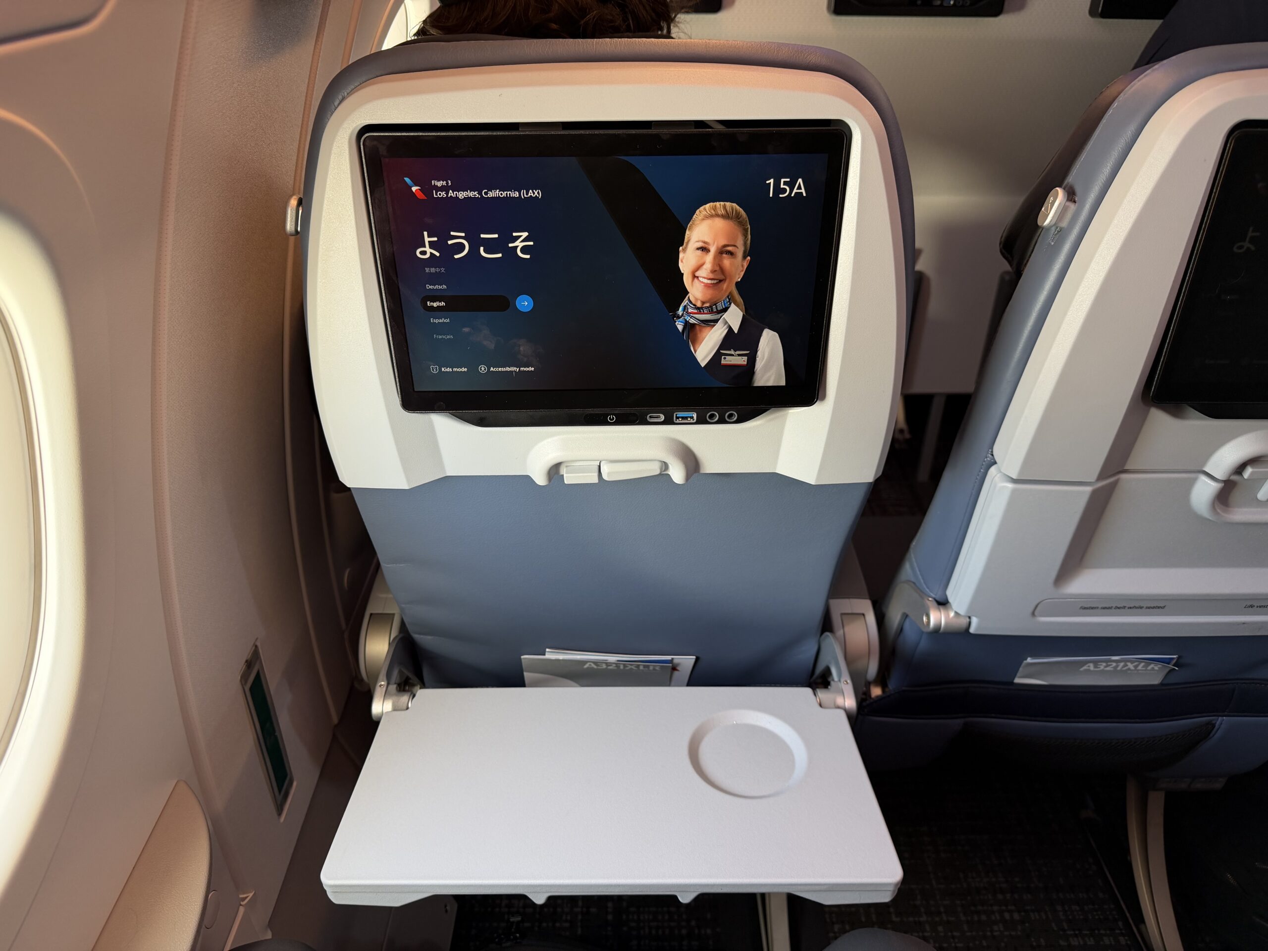 American Airlines A321XLR Main Cabin seat