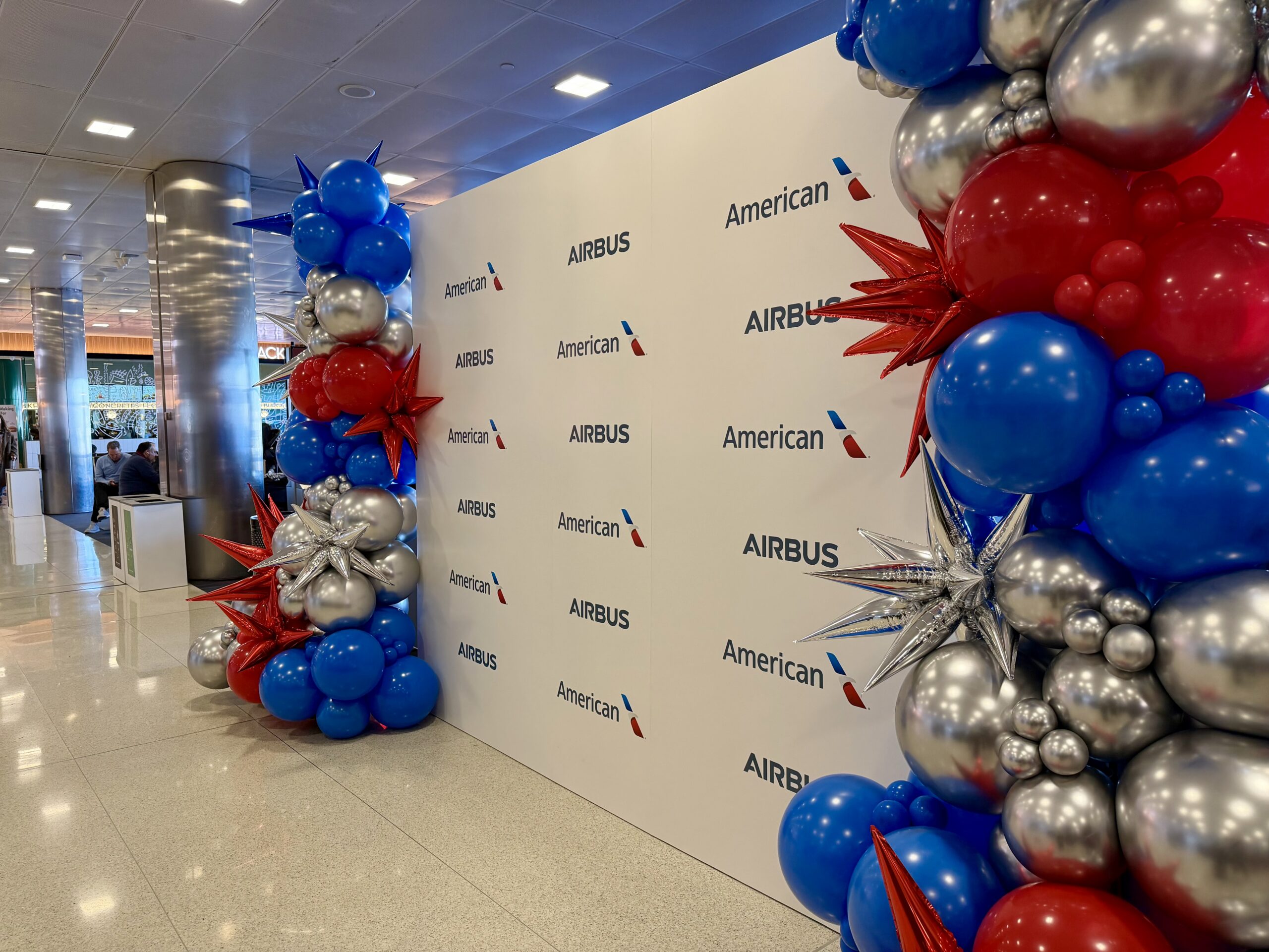 Pre-flight festivities at JFK.