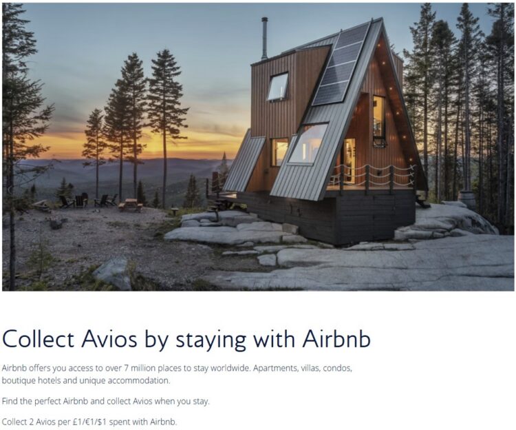 British Airways Club Miles with Airbnb Stays