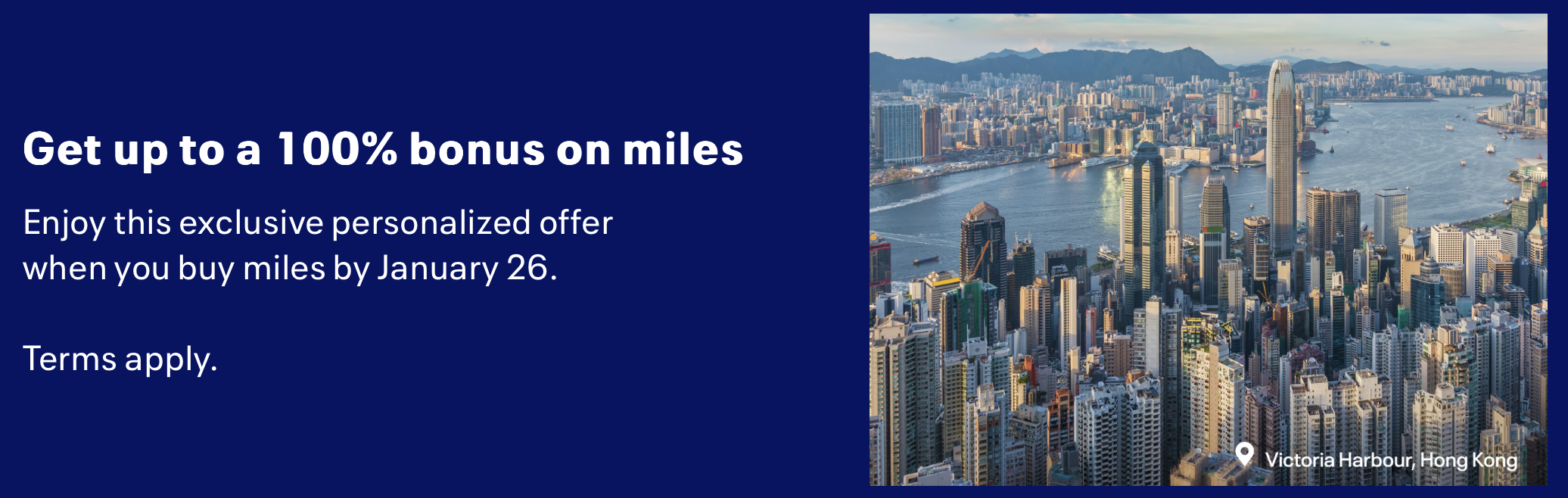 United Buy Miles promo banner.