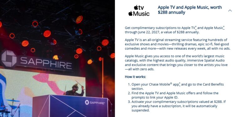 Chase Sapphire Reserve Apple Benefits