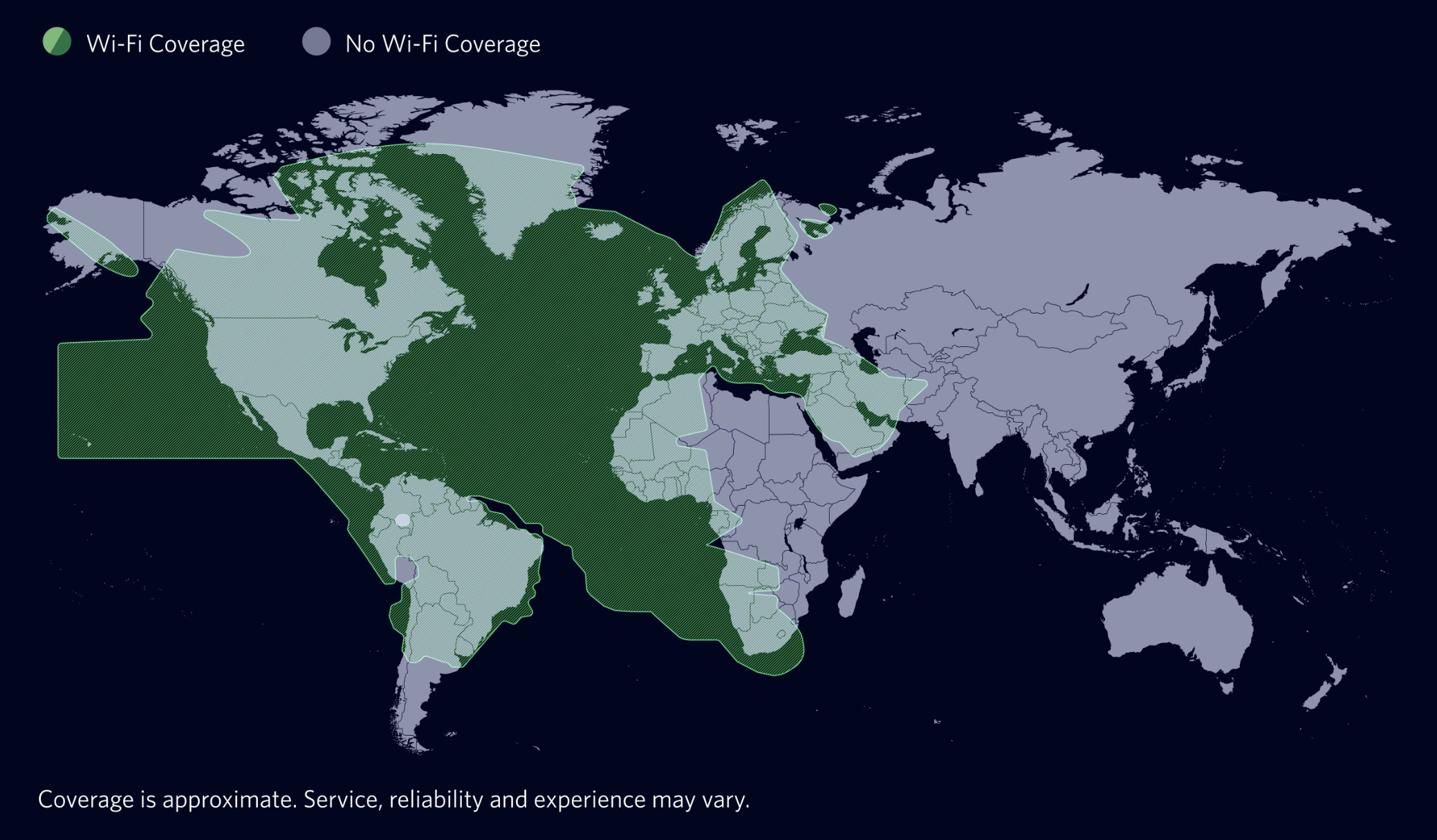 Delta Wi-Fi coverage map