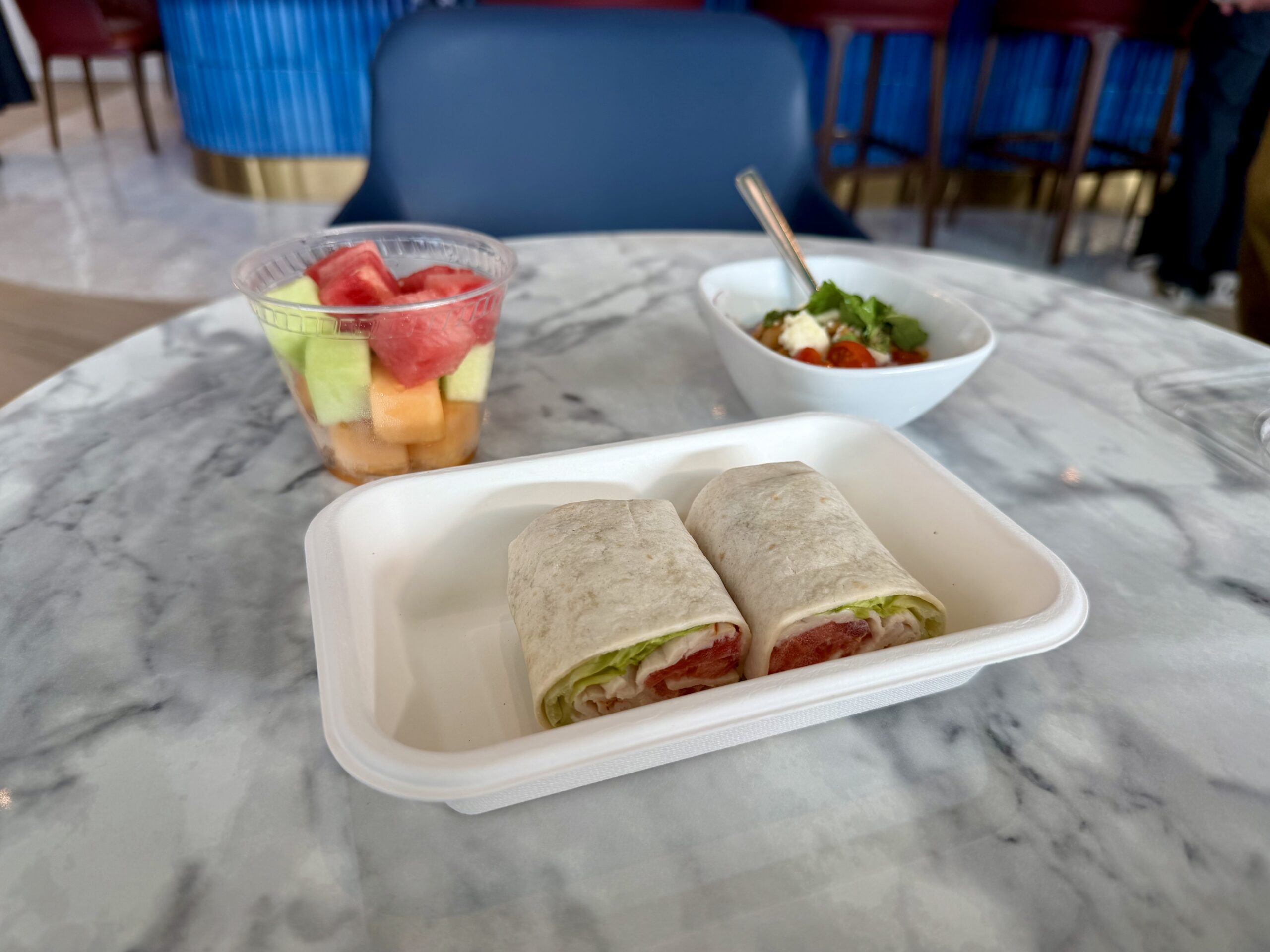 JFK BlueHouse lounge meal