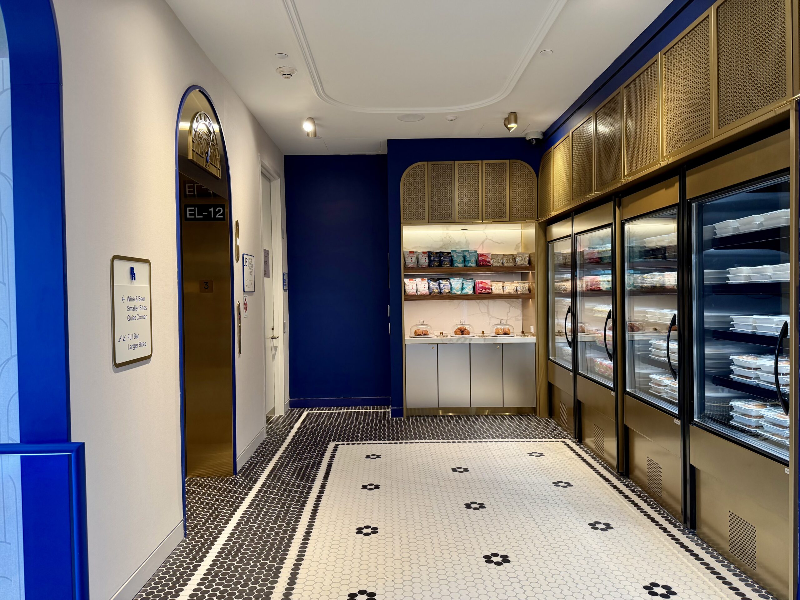 JFK BlueHouse lounge upstairs elevator