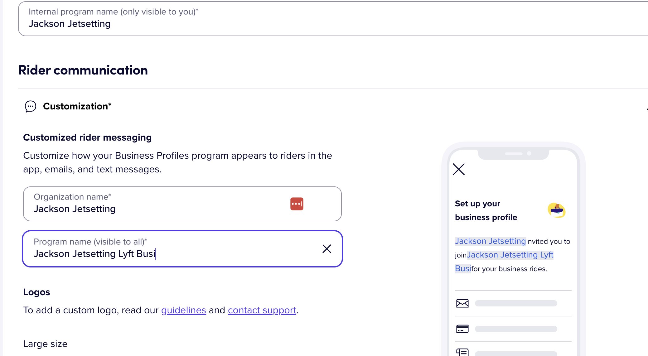 lyft business account sign up