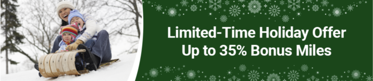 Banner image advertising buying EVA miles with a 30% discount