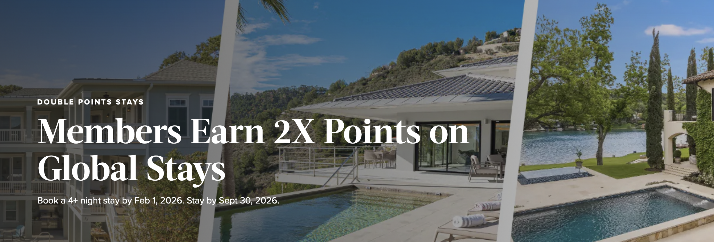 Earn double base points with the current Marriott Homes & Villas promotion.