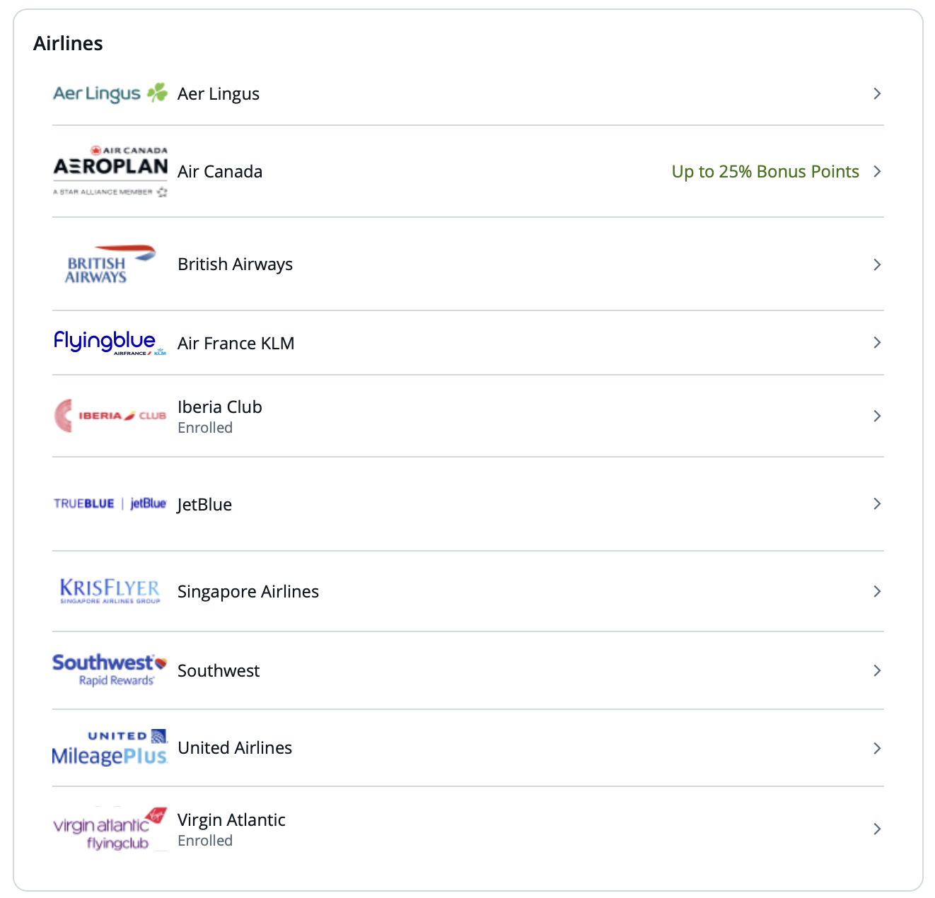 Here are all the airline partners of Chase Ultimate Rewards. 