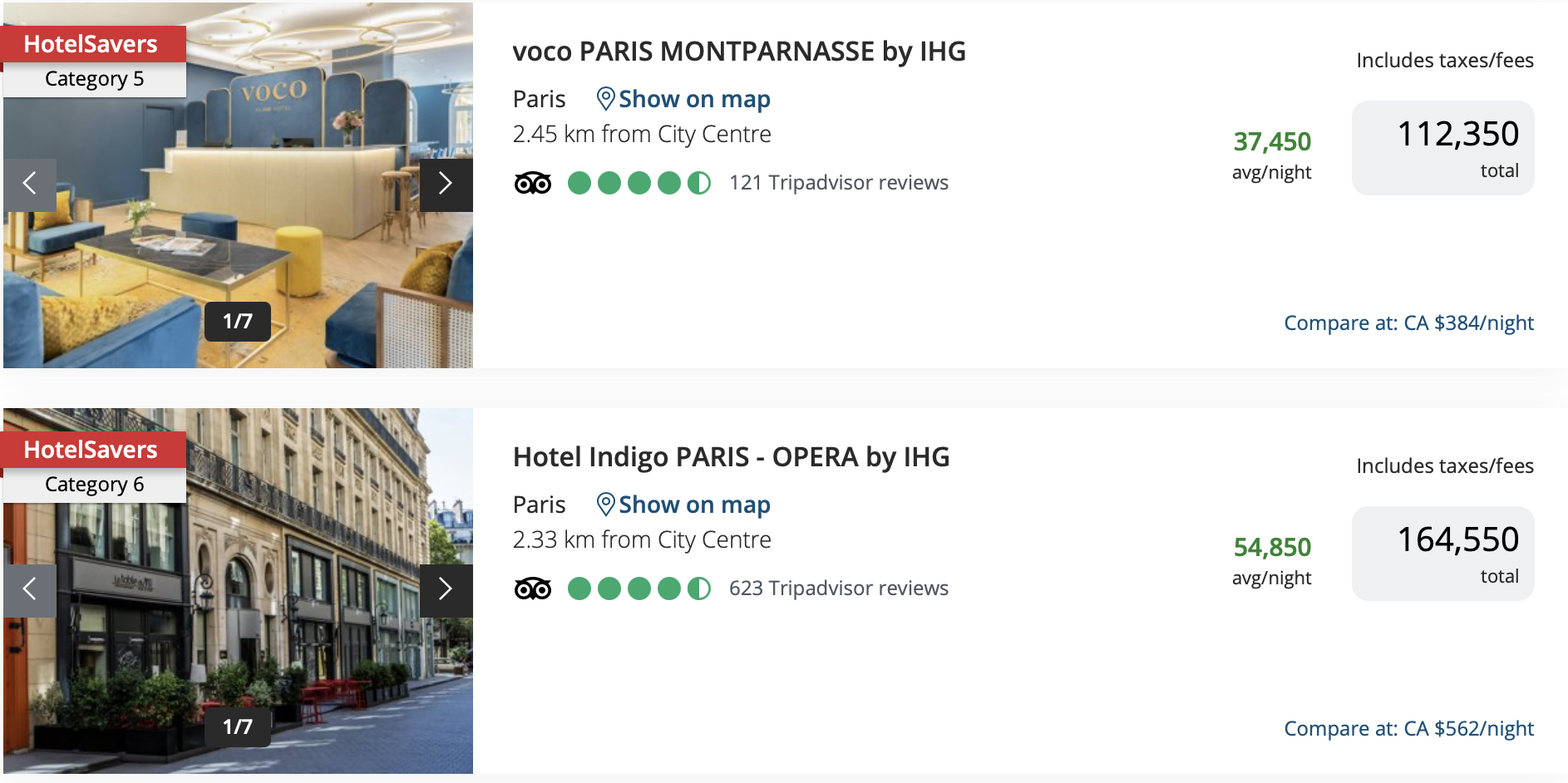 HotelSavers results for Paris in 2026.