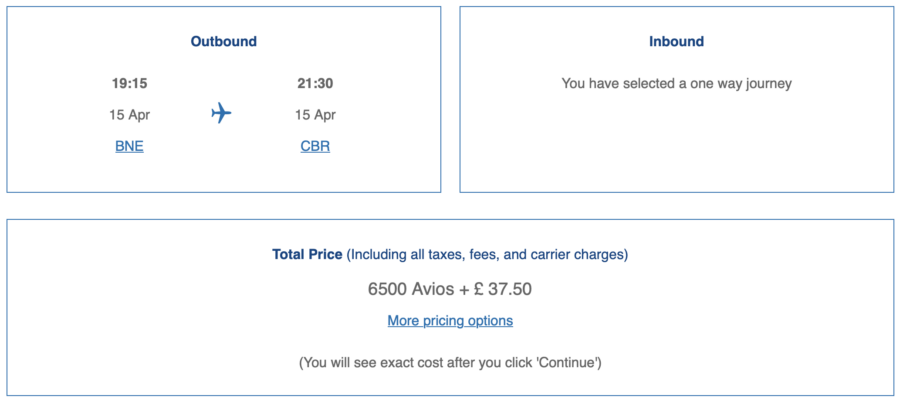 Brisbane to Canberra