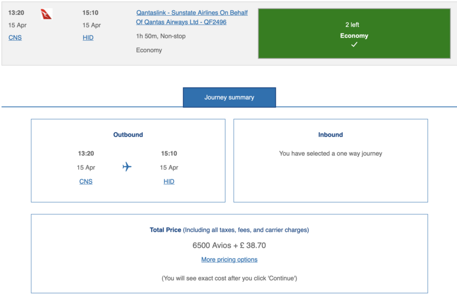 Cairns to Horn Island