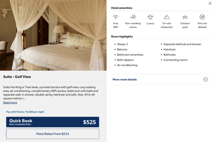 Rates at the Siringit Villa.