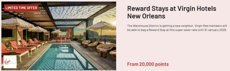 Virgin Hotels 20,000 Points Award Stays 2025 Promotion
