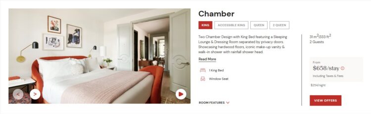 Virgin Hotels New Orleans Booking Example