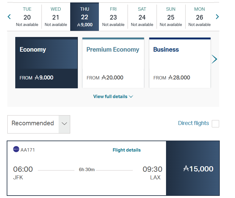American flight booked with Cathay miles.