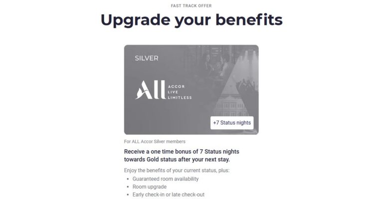 Accor Gold Fast Track 2026 Promotion