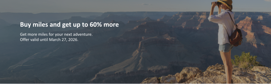 Banner image advertising promotion to buy Copa miles with a 60% bonus