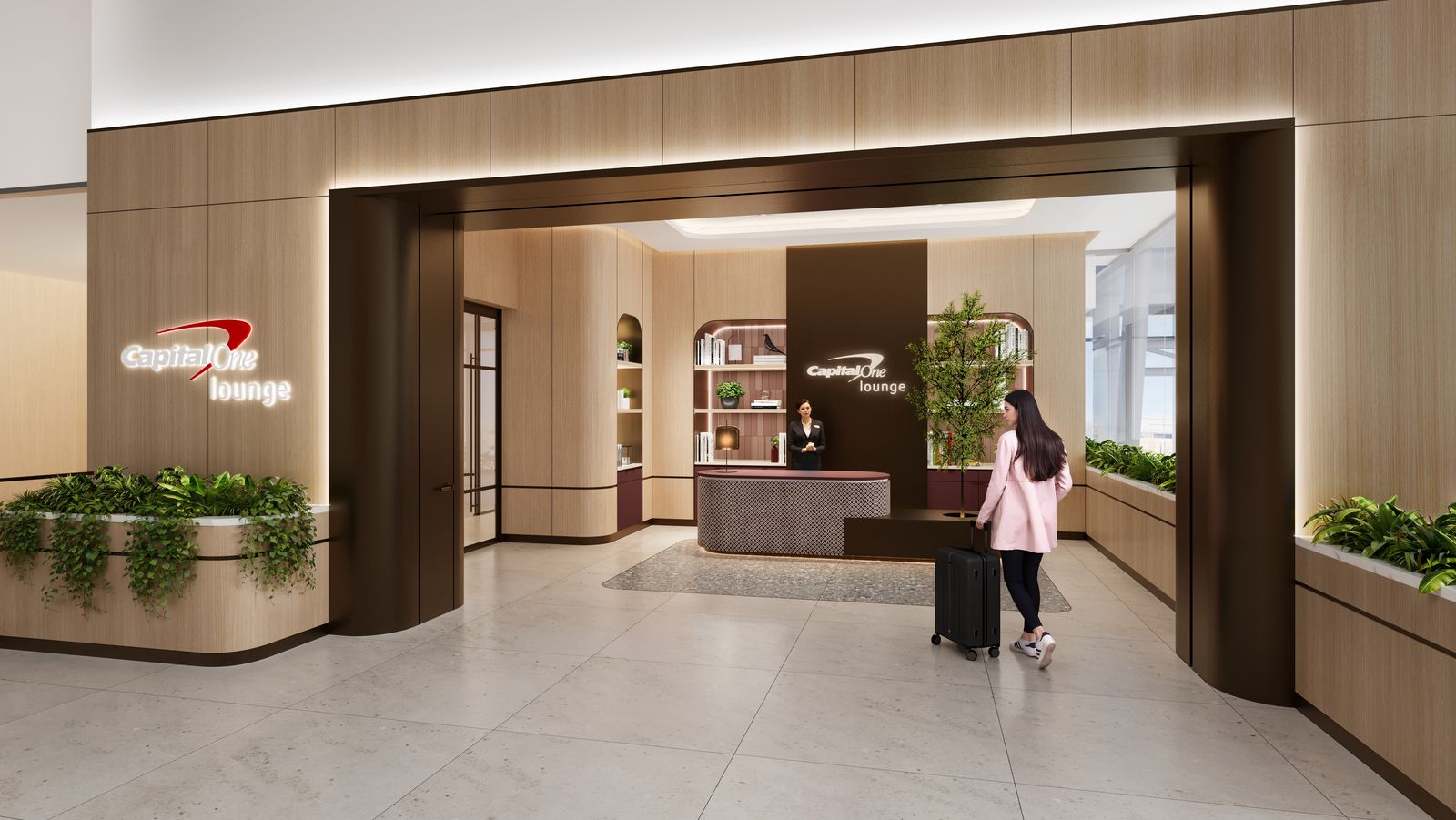 Rendering of the Capital One Lounge at CLT.